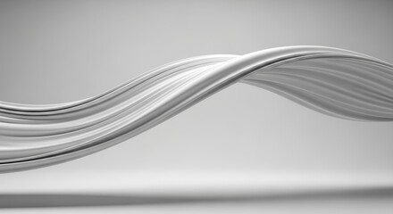 Abstract White Wave - A Minimalist Design for Modern Aesthetics.