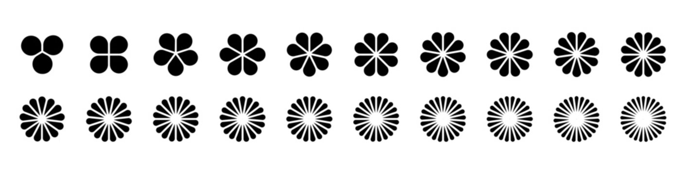 Circular flower infographic with segments PNG. Pie chart vector template for business analytics, marketing, and slides