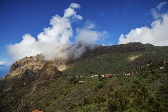 Masca mountain village, Masca Gorge, Barranco de Masca, Teno Mountains, Tenerife, Canary Islands, Spain