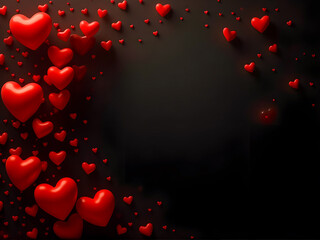 Elegant Black and Red Valentine&rsquo;s Day Background