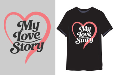 Beautiful love print with Valentines day elements. Romantic and cute elements and lovely typography. Vector hand drawn illustrations and lettering. Good for wedding, scrapbook, logo, t shirt design.