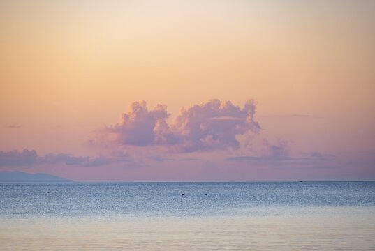 Clouds over the sea at sunset, Aegean Sea, Paros, Cyclades, Greece