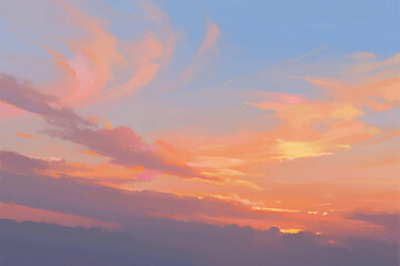 Obraz premium Colorful sky at sunset