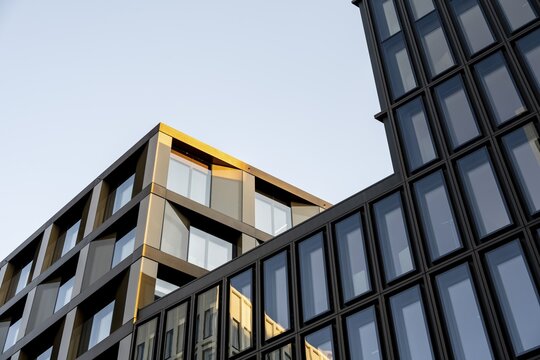 Architectural detail, modern high-rise, Europaallee, city centre, Zurich, Switzerland