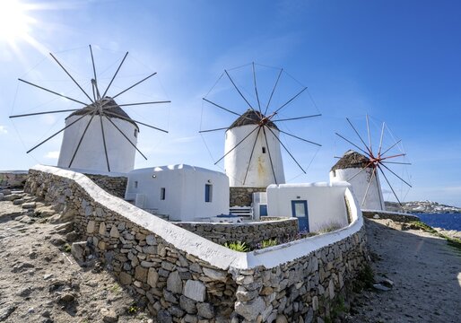 Cycladic Windmills, Kato Milli, Mykonos Town, Mykonos, Greece