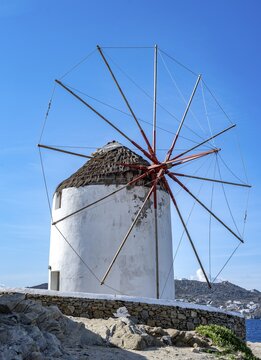 Cycladic Windmill, Kato Milli, Mykonos Town, Mykonos, Greece