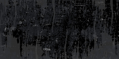 Monochrome dark vibrant line creepy distressed marbled horror wall. Abstract monochrome chalkboard, Black Friday speckled and crisis shapes, goth dust worn background with woven elements .eps 10