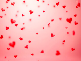 Valentine&rsquo;s Day Heart Confetti Background