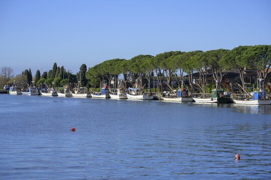 Fishing boats, Marano Lagunare, province of Udine, Italy