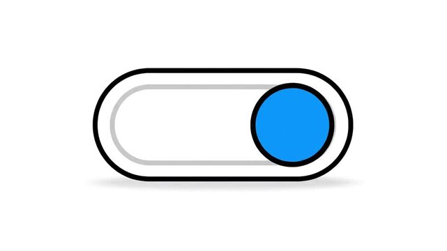 toggle switch a clean minimal animated icon Flat 2D vector outline illustration Clean solid background