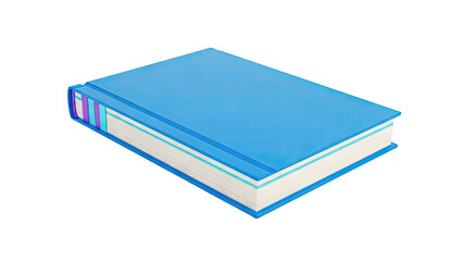 Blue Hardcover Book with Striped Pages