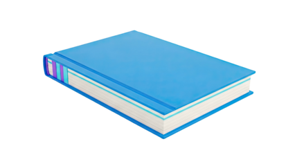 Blue Hardcover Book with Striped Pages