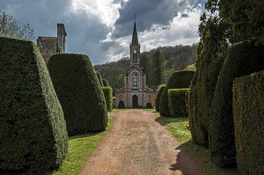 Saint Joseph Church of the former Aulne Abbey, Abbay d'Aulne, near Thuin, Hainaut Province, Belgium