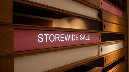 Obraz premium Storewide Sale Sign Retail Interior Promotion Discount