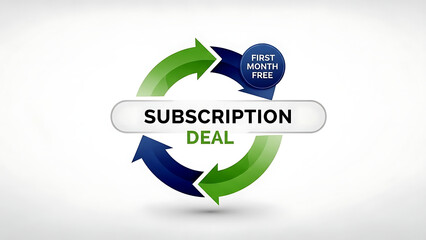 Subscription Deal First Month Free Offer Graphic