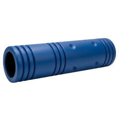Blue Foam Roller for Exercise isolated on transparent background