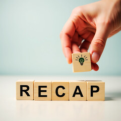 hand holding dice recap