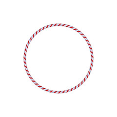 realistic circular frames with a glossy, red and white candy cane, vector