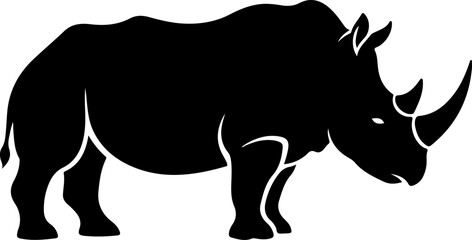 Rhino silhouette vector illustration