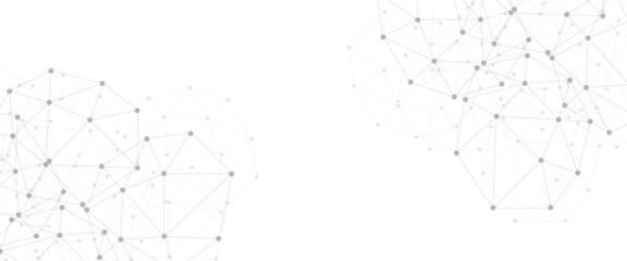 Abstract plexus background with connecting dots and lines. Global network connection