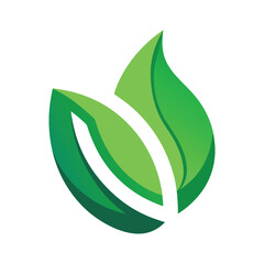 Obraz premium vector green leaf icon