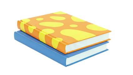 Stack of Two Colorful Books