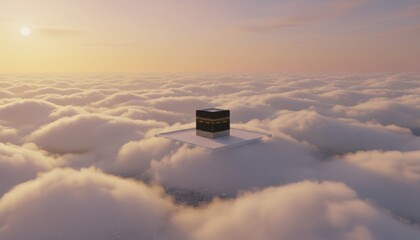 Clouds floating over a bright sky at sunrise and sunset