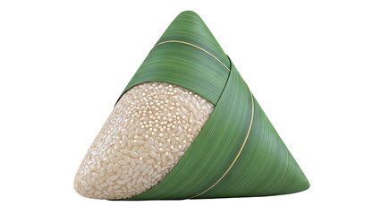 Zongzi rice dumpling wrapped in green leaves