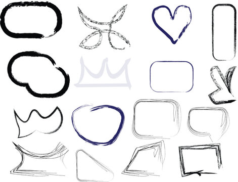 Curated Hand-Drawn Linework Shapes Set