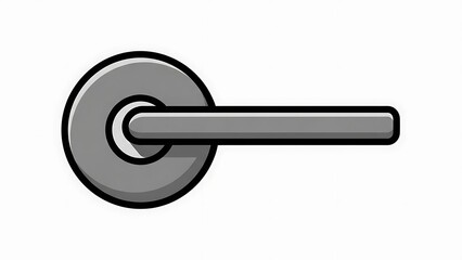 Modern Door Handle Illustration Design Element.