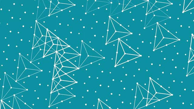 Simple looping background of abstract geometric Easter eggs. This seamless motion graphic is perfect for holiday presentations, digital art, or tech-themed visuals.