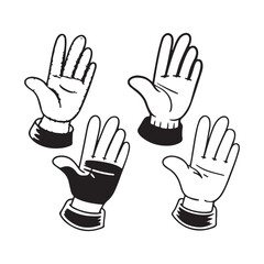 Obraz premium Hand-Drawn Line Art Gestures Collection