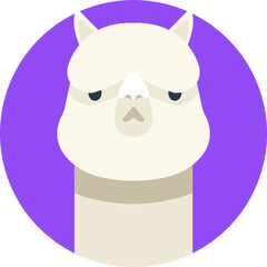 Obraz premium A simple lama icon representing Ecuador’s Andean wildlife and highland culture.