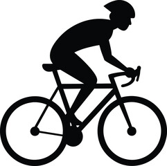 Obraz premium Cycling Rider Silhouette Vector Illustration