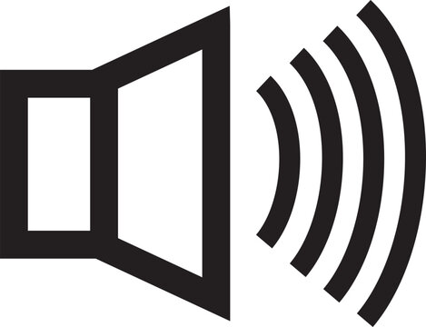 Abstract sound logo vector art.
