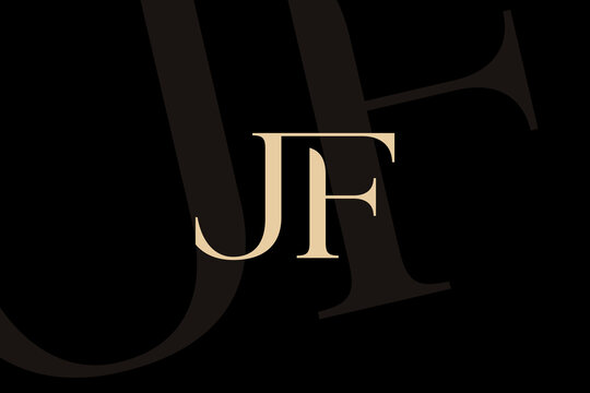 JF or FJ letter logo icon design. Classic style luxury initials monogram.