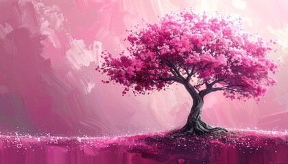 mystischer rosa Baum - abstrakter Hintergrund 