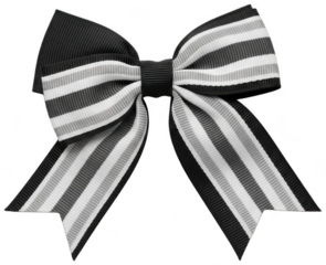 black bow png striped ribbon cutout white tie png grosgrain accessory cutout decorative adornment png fashion embellishment cutout elegant gift png fabric isolated transparent background image
