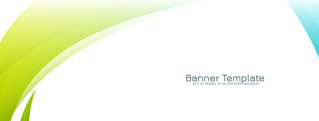 Abstract dynamic wave style business banner