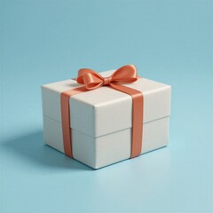 A red Christmas gift box wrapped in gold ribbon with a festive bow, isolated on white as a surprise holiday present for an anniversary, birthday, or Valentine celebration