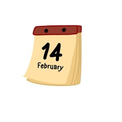 calendar stating February 14th