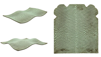 abstract textured patterns and fabric design on transparent background