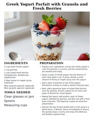 Greek Yogurt Parfait Recipe with Granola and Fresh Berries for Healthy Snack Ideas