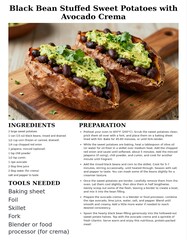 Black Bean Stuffed Sweet Potatoes Recipe with Avocado Crema for Healthy Meal Preparation