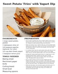 Sweet Potato Fries Recipe with Yogurt Dip for Healthy Snack or Appetizer
