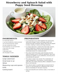Fresh Strawberry and Spinach Salad with Healthy Poppy Seed Dressing Recipe and Directions