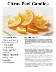 Bright and Flavorful Citrus Peel Candies Recipe with Ingredients and Preparation Steps