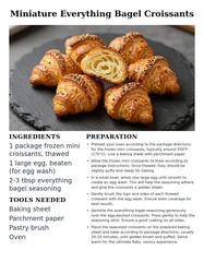 Miniature Everything Bagel Croissants Recipe with Steps and Ingredients for Delicious Treats