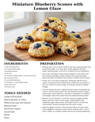 Miniature Blueberry Scones Recipe with Delicious Lemon Glaze for Joyful Baking Moments