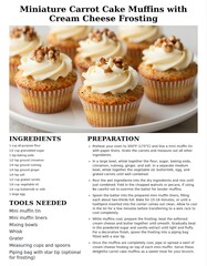 Miniature Carrot Cake Muffins with Cream Cheese Frosting Recipe and Preparation Guide